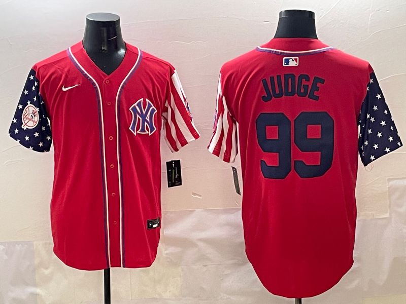 Men New York Yankees 99 Judge Red a generation of national flags Jointly Name 2025 Nike MLB Jersey style 5
